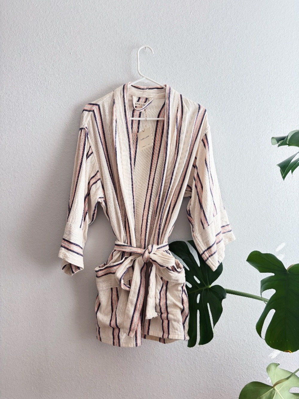 Sage & Tassel Handwoven Linen Robe – NWT – S/M